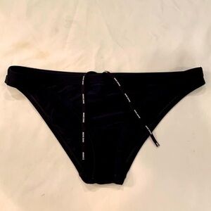 Nike simple draw string black bikini bottoms